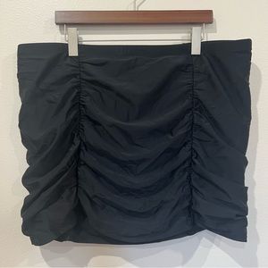 Torrid Ruched Swim Skirt Black 4X